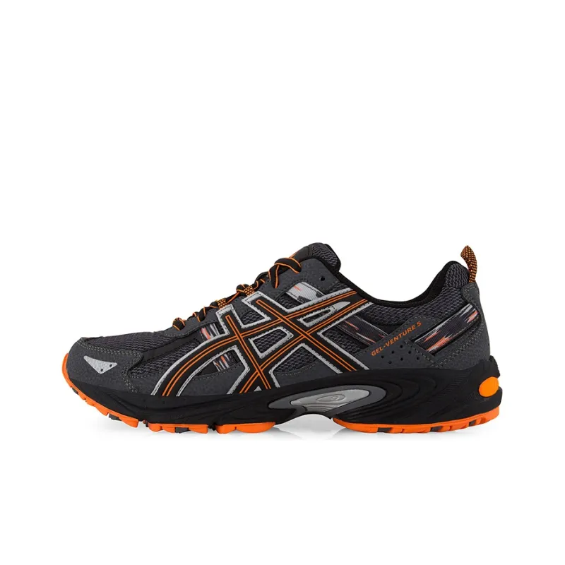 Asics Gel-Venture 5 Wear-Resistant Low-Top Running Shoes Men's Black Orange-0