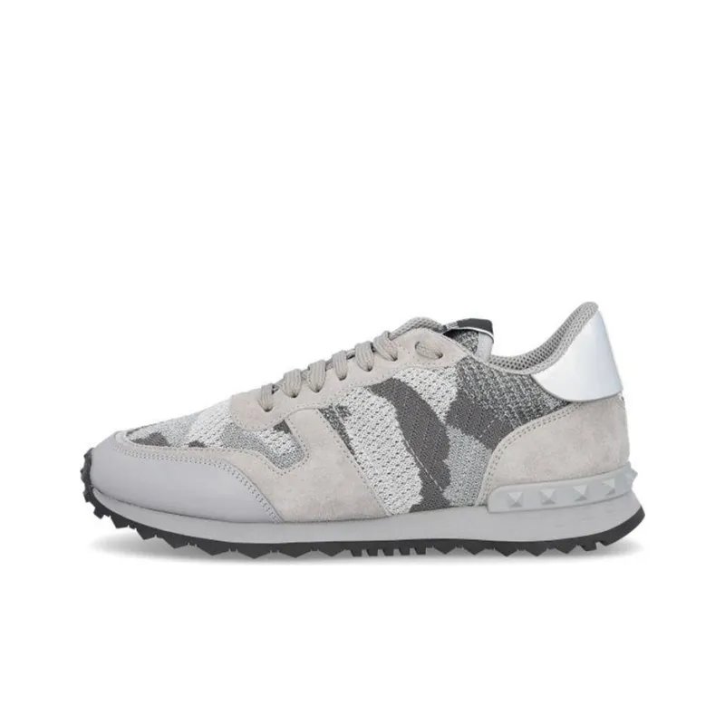 Valentino Rockrunner Low-Top Casual Shoes Women's Gray-0