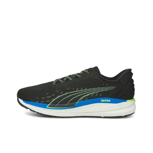 PUMA Magnify Nitro Low Top Running Shoes Men's Black Blue