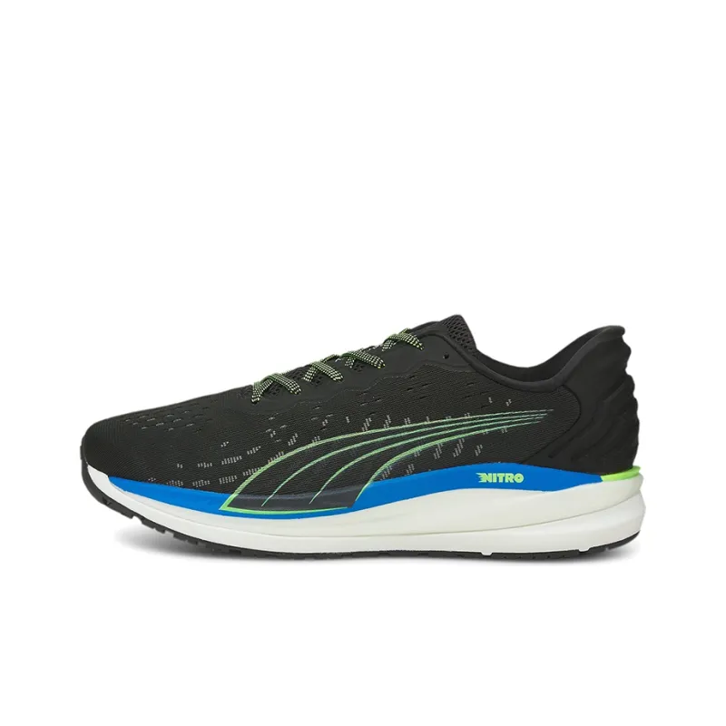 PUMA Magnify Nitro Low Top Running Shoes Men's Black Blue-0