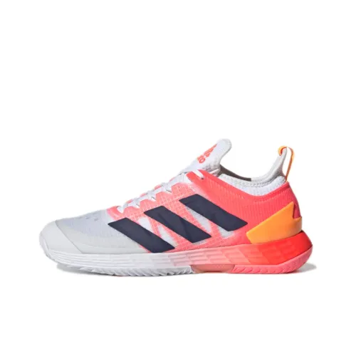 Adidas Adizero Ubersonic 4 Tennis Shoes Women's Low-Top Cloud White/Orange Red