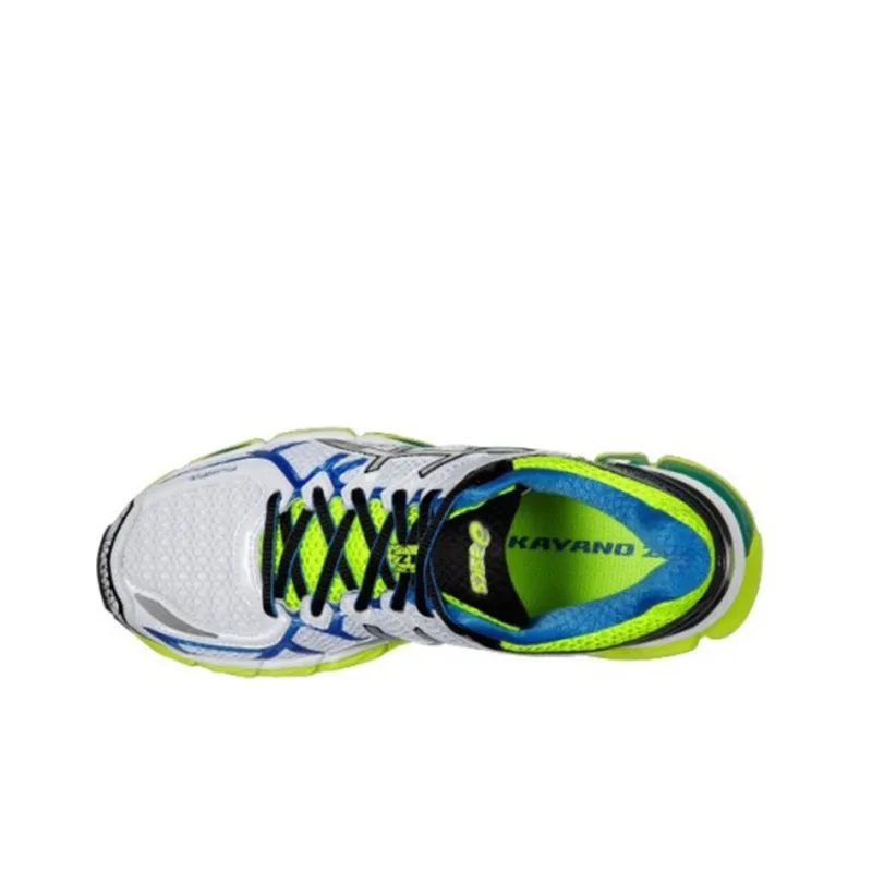 Asics Gel-Kayano 21 Slip-Resistant Low-Top Running Shoes Women's White Blue Yellow-2