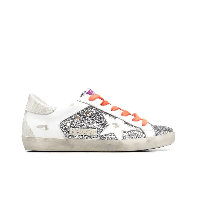 Golden Goose Super Star Stylish Skateboarding Shoes Women's White Silver-1