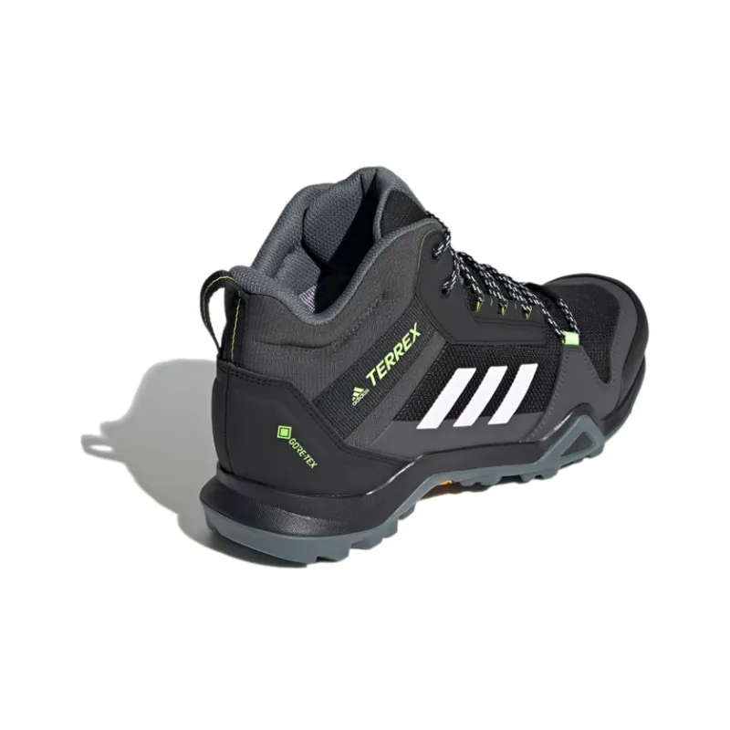 Adidas Terrex AX3 GTX Mid Breathable Mid-Top Trekking Shoes Men's Black Gray-3