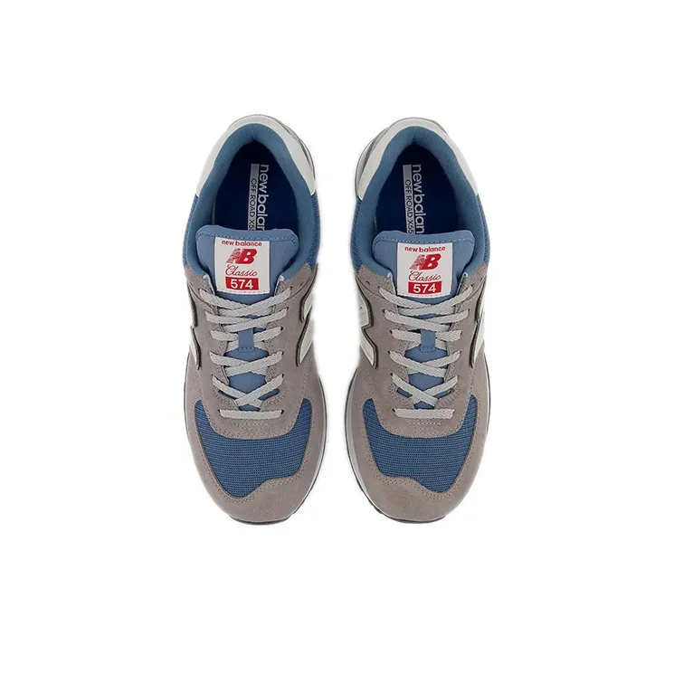New Balance 574 Grey Navy White Leather-4