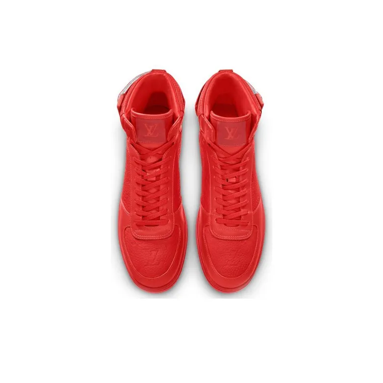 LOUIS VUITTON Rivoli High Top Stylish Skateboarding Shoes Men's Red-3