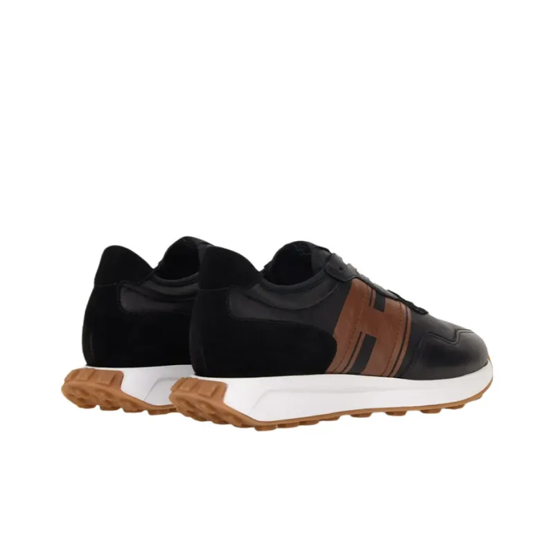 HOGAN H601 Abrasion Resistant Low Top Casual Shoes Men's Black-2