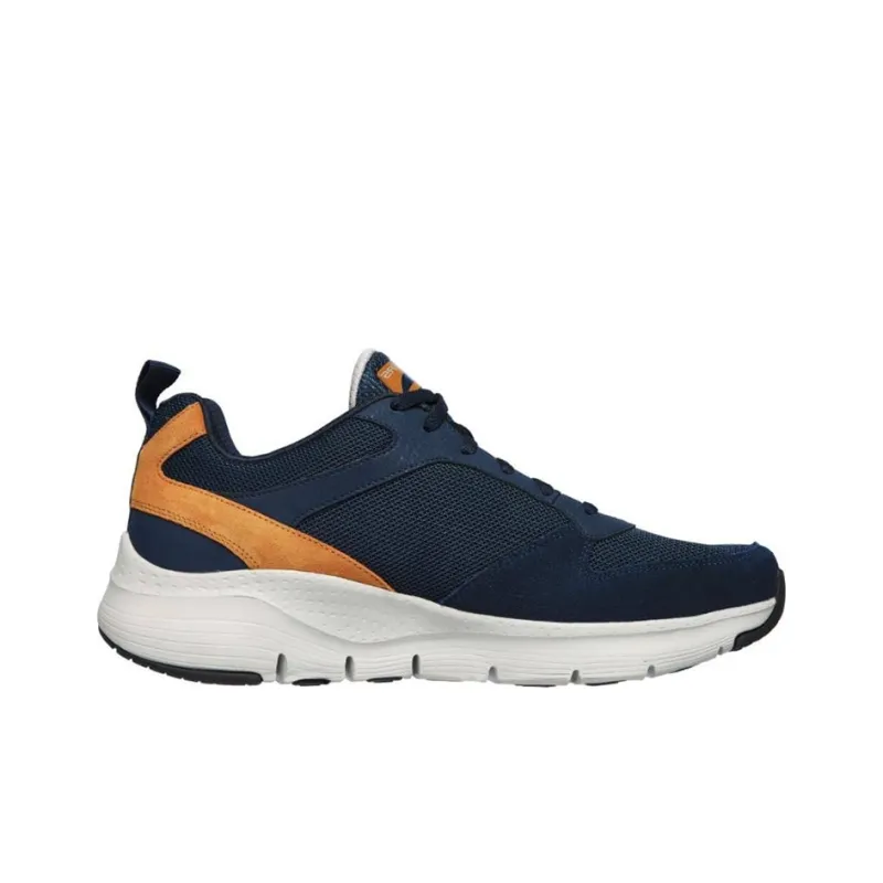 Skechers Arch Fit Servitica Wear-Resistant Slip-Resistant Low-Top Running Shoes Men's Blue Orange-1