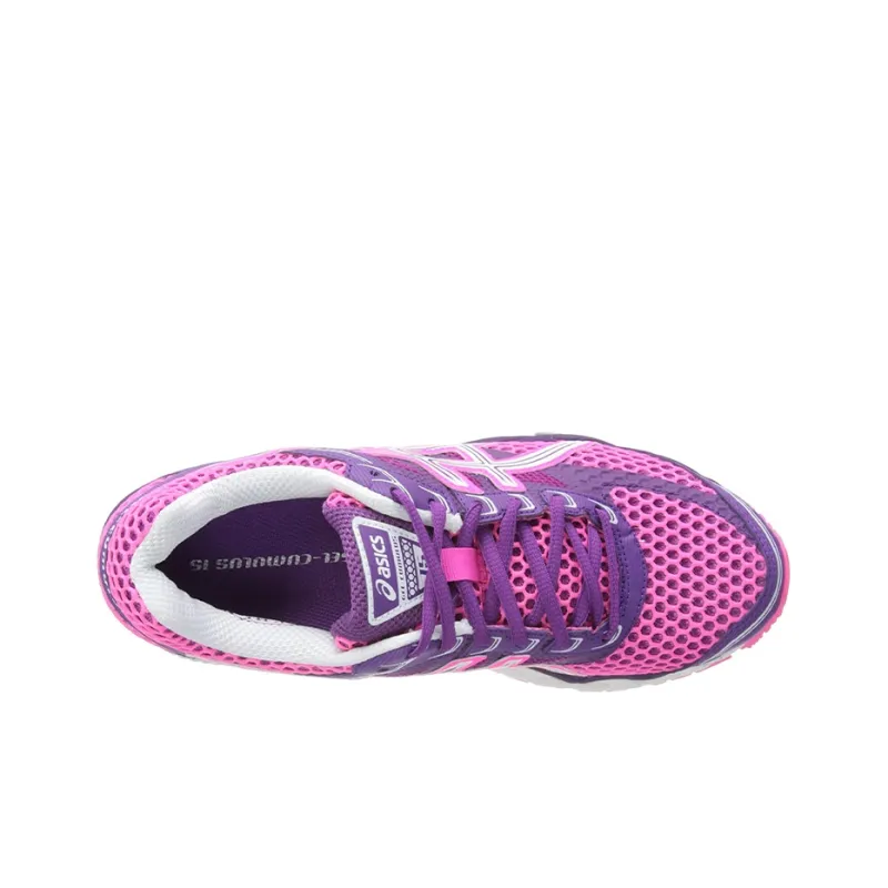 Asics Gel-Cumulus 15 Wear-Resistant Low-Top Running Shoes Women's Purple Pink-3