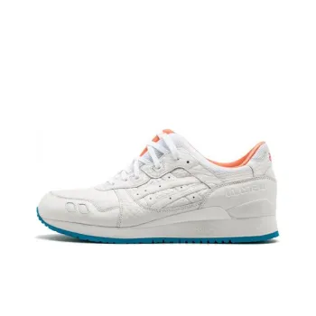 Asics Gel Lyte 3 Breathable Abrasion Resistant Slip Resistant Low Top Running Shoes Men's White Blue Orange