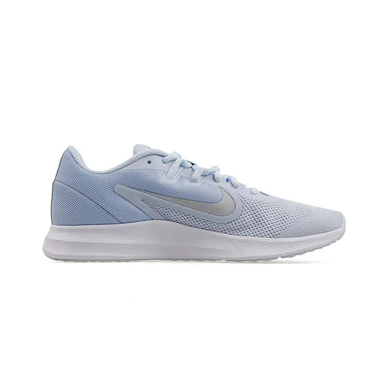 Nike Downshifter 9 Cushioned Anti-Slip Wear-Resistant Breathable Lightweight Low-Top Running Shoes GS Light Blue White-1