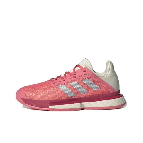 Adidas Solematch Bounce Tennis Shoes Women's Low-Top Pink