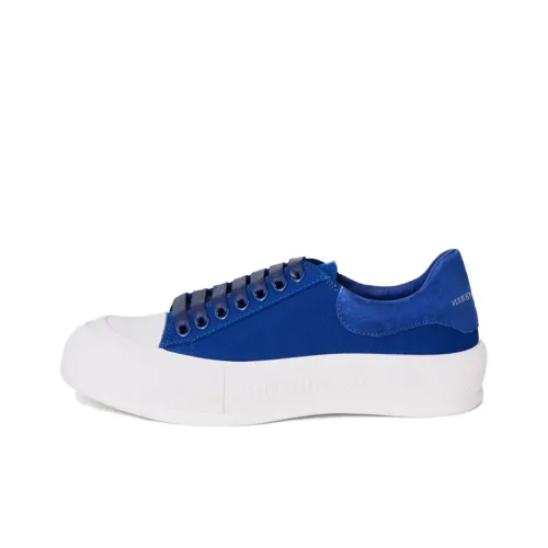 Alexander McQueen Deck Skateboard Shoes Men Low-Top Marine Blue