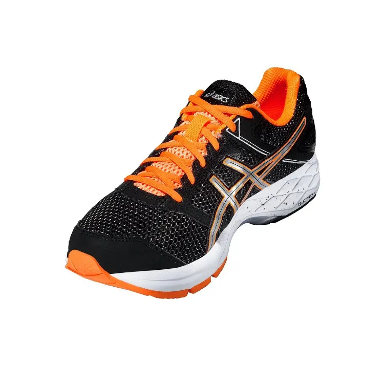 Asics Gel-Phoenix 7 Breathable Low-Top Running Shoes Men's Black Orange Silver-2