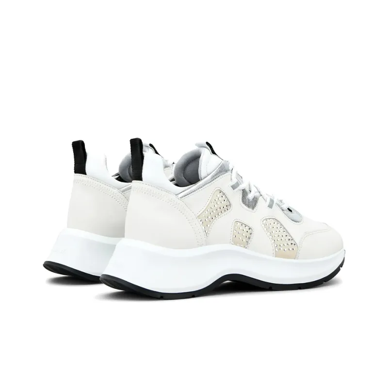 HOGAN H585 Cushioning Anti Slip And Wear Resistant Coverage Low Top Casual Shoes Women's White-4