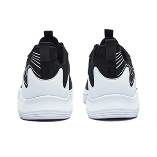 Erke Cushioning, Slip Resistant, And Abrasion Resistant Low Top Running Shoes Men's Black White-4