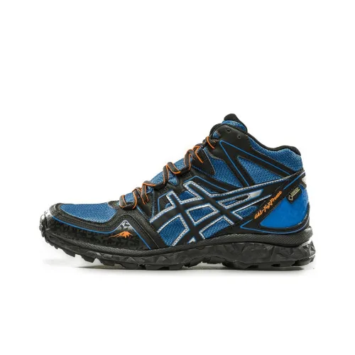 Asics Hiking / Trekking Shoes Men Mid-Top Black/Blue