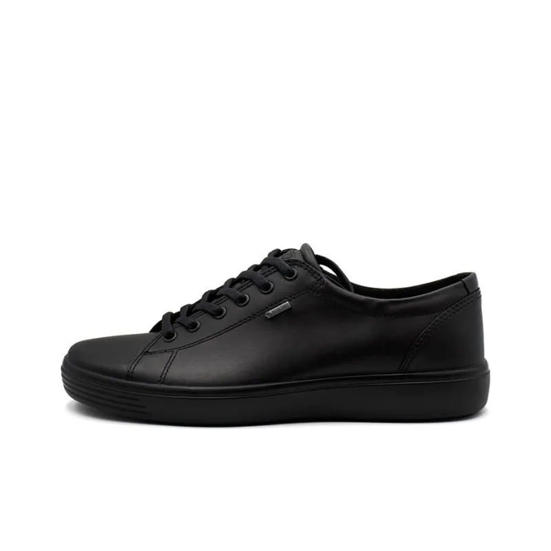 Ecco Soft And Cool Size 7 Slip Resistant Breathable Low Top Skateboard Shoes Men's Black-0