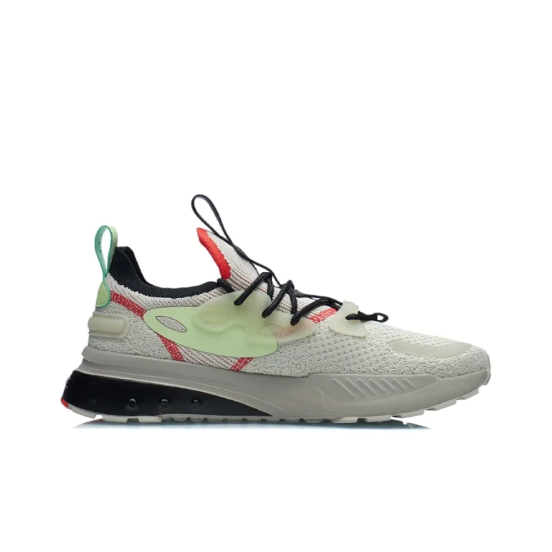 LiNing Jade Bead Low Top Running Shoes Men's White Gray-1