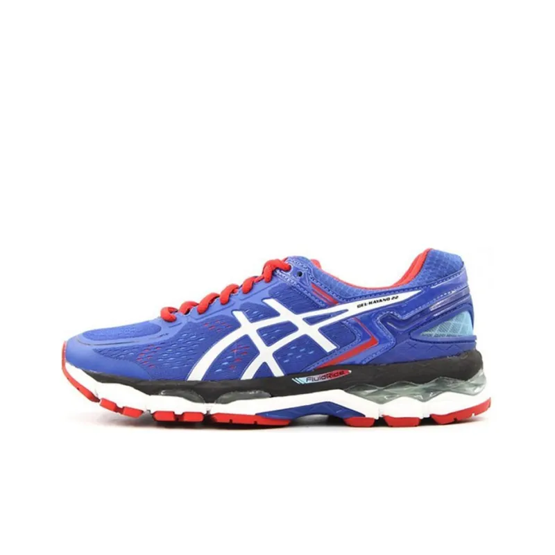 Asics Gel-Kayano 22 Wear-Resistant Low-Top Basketball Shoes Men's Blue Red-0
