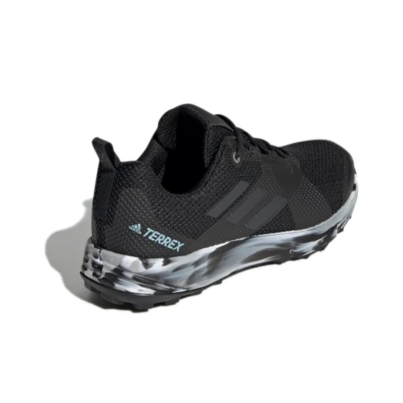 Adidas Terrex Two Trail Running Anti-Slip And Wear-Resistant Breathable Low-Top Running Shoes Women's Charcoal Black-3