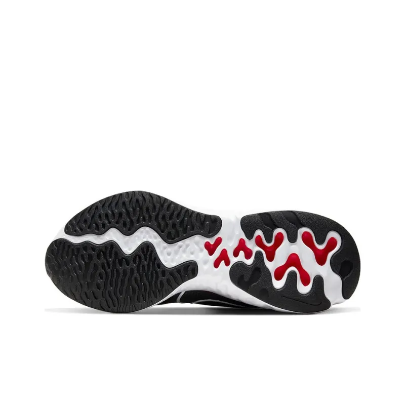 Nike Renew Run 4E Wide 'Black University Red'-5