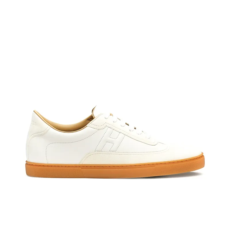 HERMES Quicker Low Top Stylish Skateboarding Shoes Men's White-1