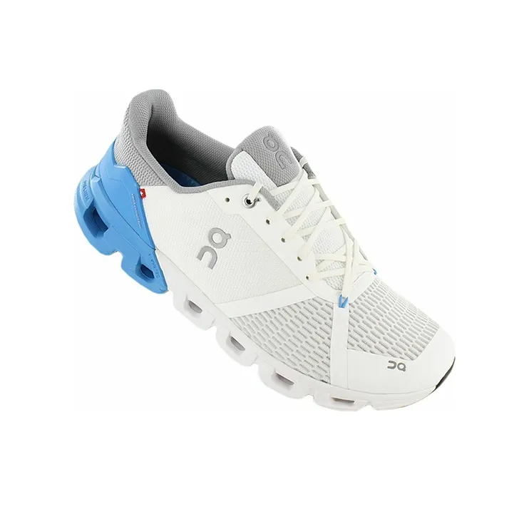 On Cloudflyer Cushioned Slip Resistant Support Low Top Running Shoes Men's White Blue-1