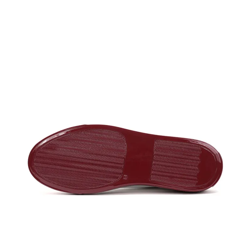 COMMON PROJECTS Skateboard Shoes Men Low Top White/Burgundy-5