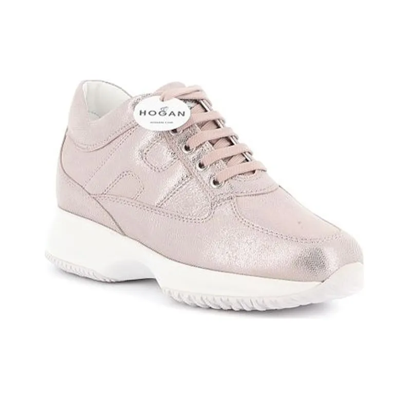 HOGAN Interactive Anti-Slip Wear-Resistant Low-Top Casual Shoes Women's Pink-1