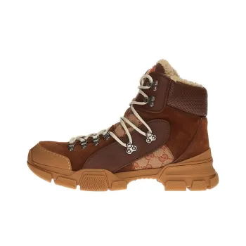 GUCCI Flashtrek High 'Brown Shearling'