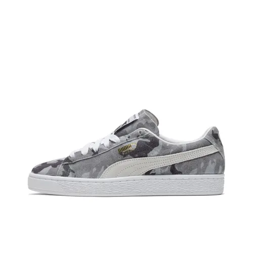 PUMA Suede Skateboard Shoes Unisex Low-Top Camouflage Gray