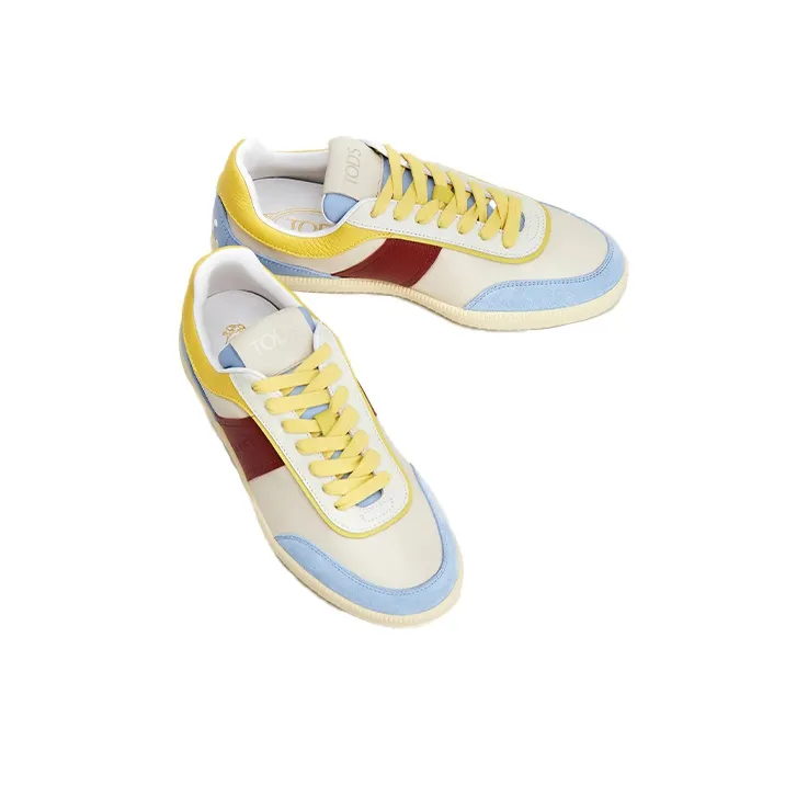 TOD'S Stylish Skateboarding Shoes Women's Blue Yellow Red-2