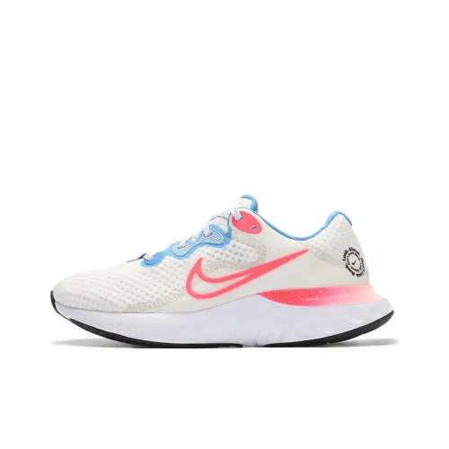 Nike Renew Run 2 Running Shoes Men Low-Top Sail White/Racing Pink/White/Navy Blue/Soft Orange/Grey Black