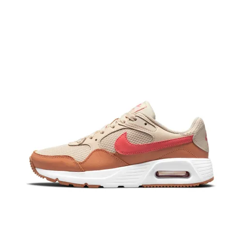 Nike Air Max SC Running Shoes Women's Low-Top Light Brown/Red