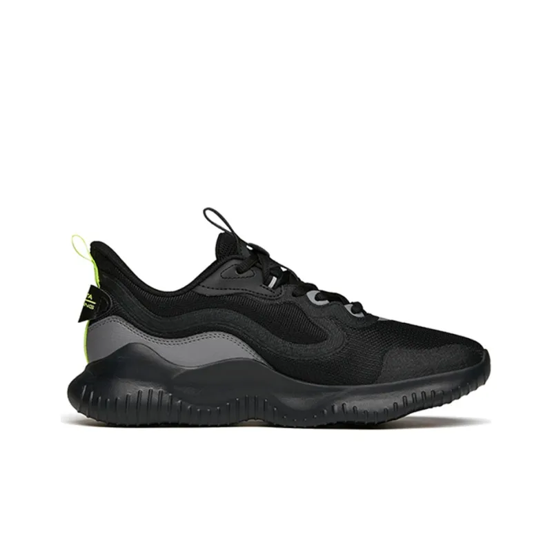 Anta Running Collection Cushioning Anti-Slip Wear-Resistant Breathability Low-Top Running Shoes Men's Black Gray Green-1