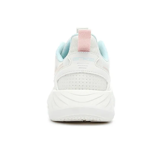 Erke Cushioning Anti Slip And Wear Resistant Low Top Sports Casual Shoes Women's White Pink-3