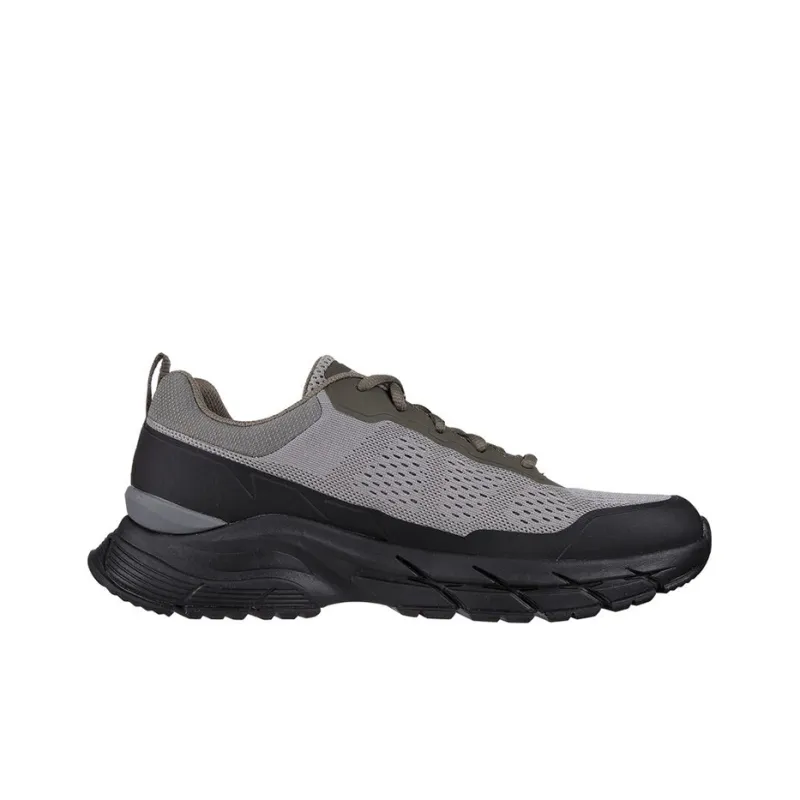 Skechers ARCH FIT BAXTER Cushioning, Slip Resistant, Abrasion Resistant Support Low Top Casual Shoes Men's Gray Black-1