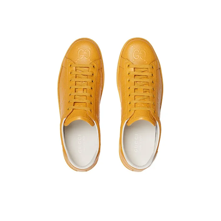 GUCCI Ace Gg Embossed Yellow-2