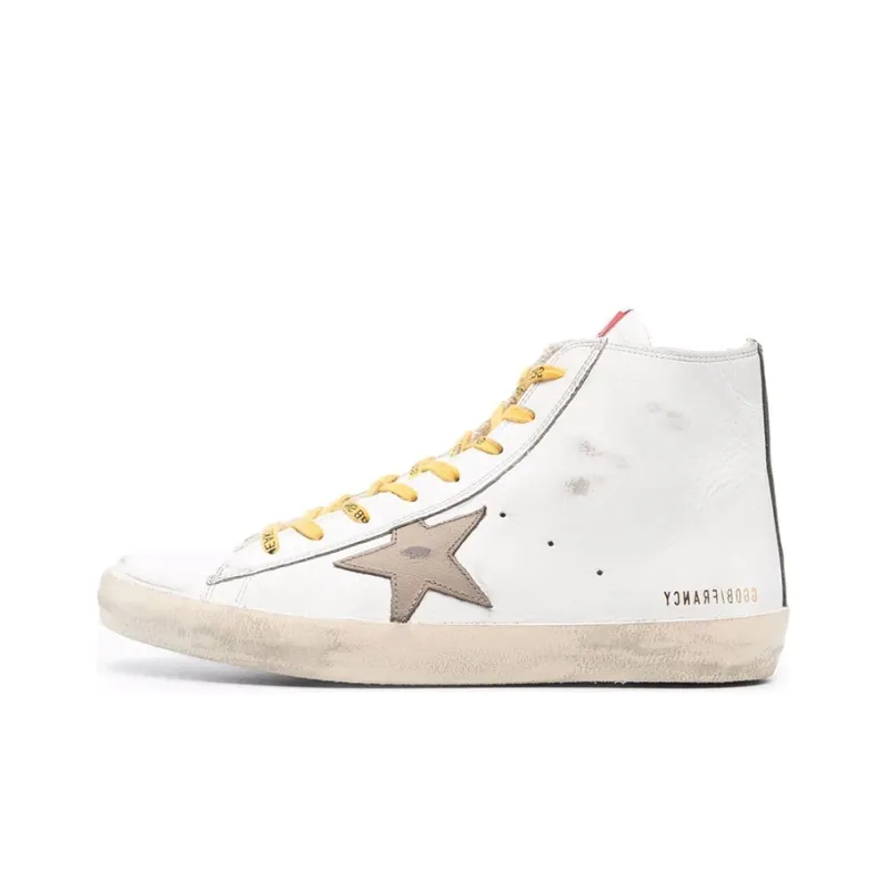 Golden Goose Francy Skateboard Shoes Men High Top White-0