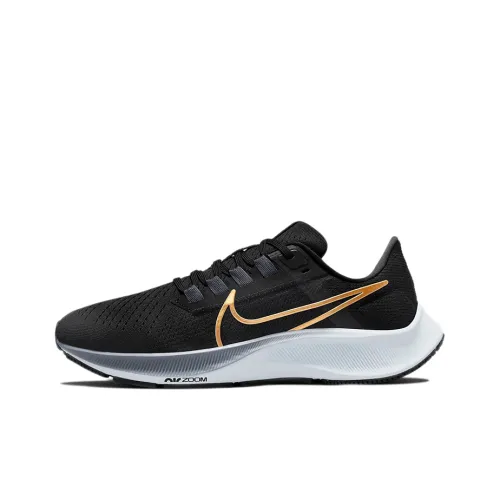 Nike Pegasus 38 Running Shoes Women's Low-Top Black/Grey/Gold