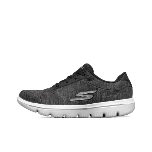 Skechers Go Walk Evolution Ultra Cushioning Anti-Slip And Wear-Resistant Low-Top Casual Shoes Women's Black White