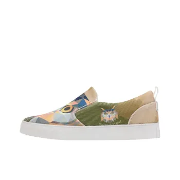 NORVINCY Owl Stylish Skateboarding Shoes Unisex Green Umber