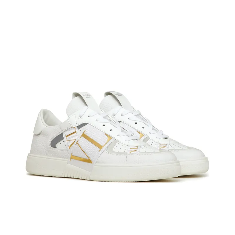 Valentino VL7N GARAVANI Low Top Stylish Skateboarding Shoes Men's White Gold-2