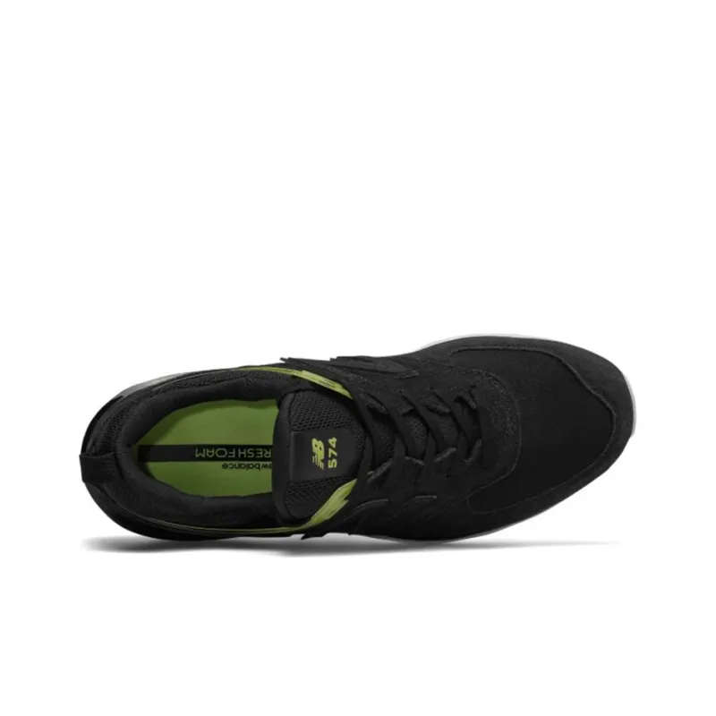 New Balance Fresh Foam Suede 574 Low Top Black/Grey Women's-2