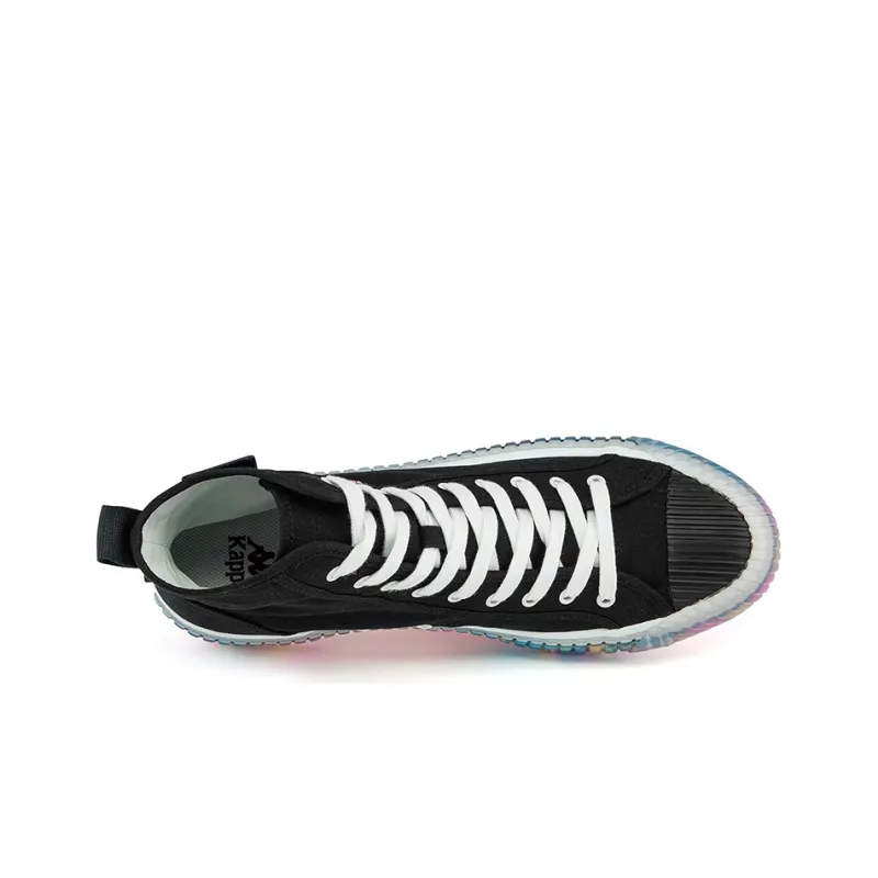 Craig&Karl x Kappa Anti Slip Wear Resistant High Top Canvas Shoes Unisex Black Rainbow-4