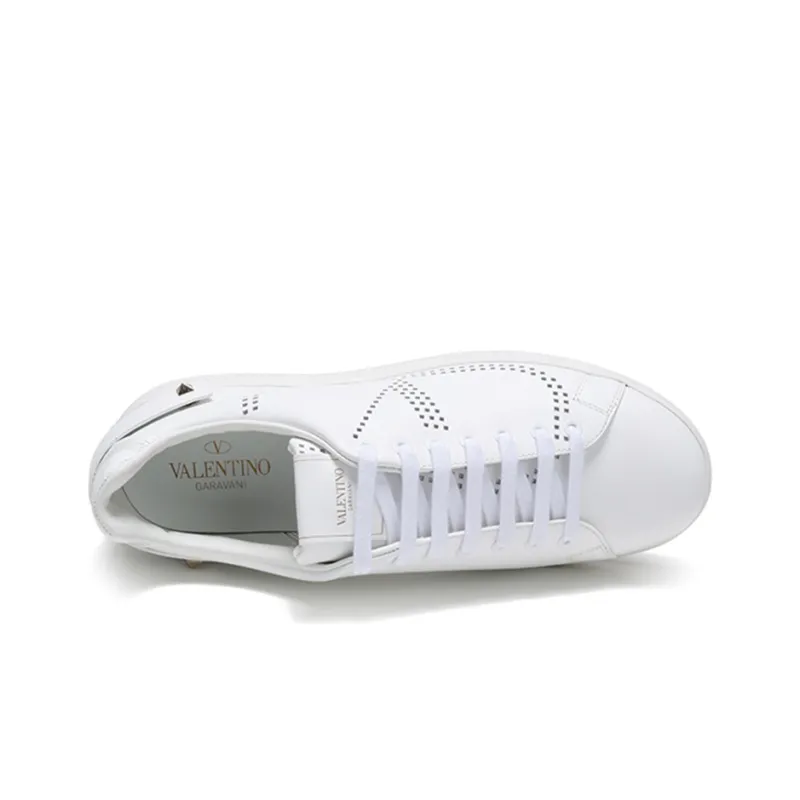 Valentino Backnet Low Top Stylish Skateboarding Shoes Men's White-4