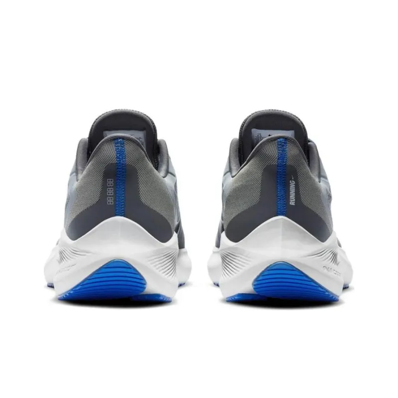 Nike Zoom Winflo 7 Cushioning Anti-Slip And Wear-Resistant Low-Top Casual Running Shoes Men's Gray Blue-4