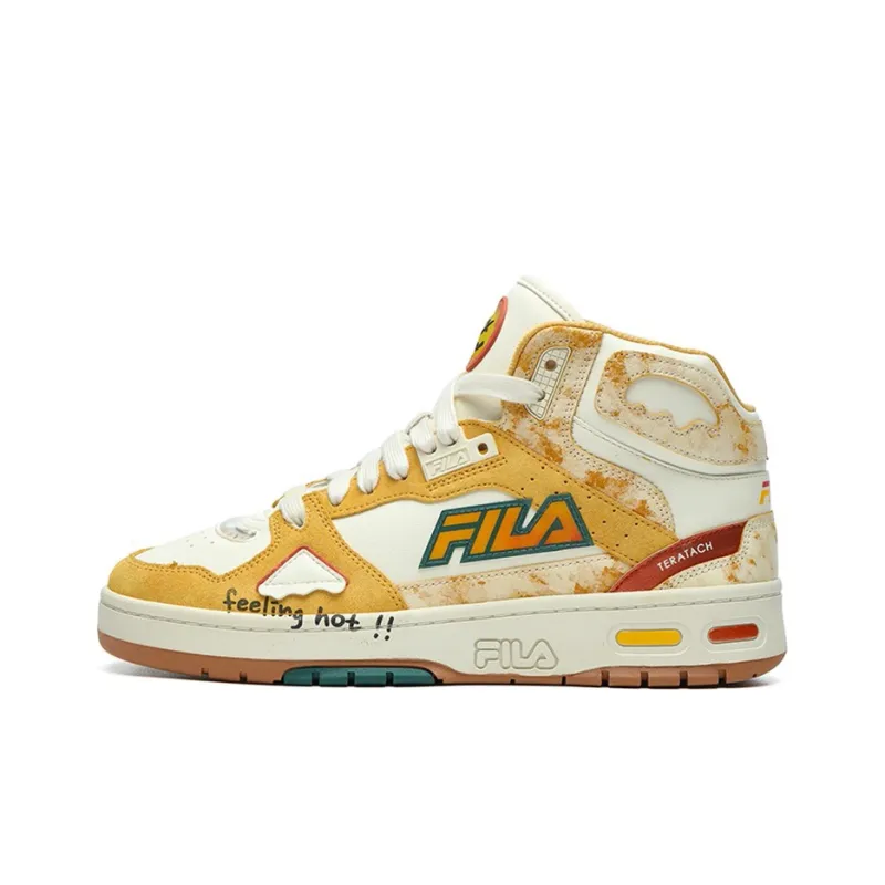 FILA FUSION Teratach Casual Shoes Women's Mid Top Yellow/White-0
