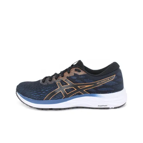 Asics Gel-Excite 7 Durable Breathable Low-Top Running Shoes Men's Blue Orange